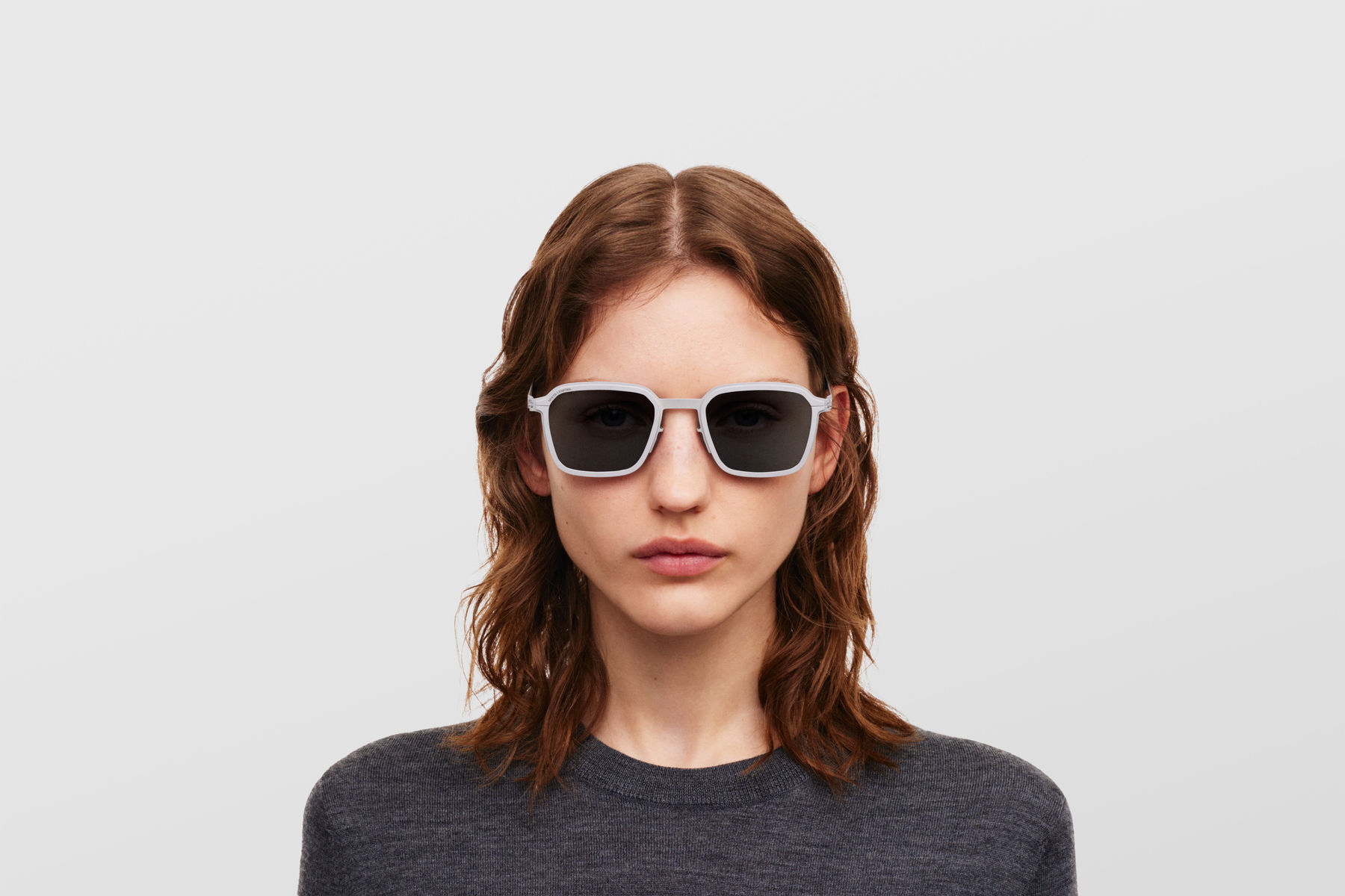 MYKITA RIMOWA MR002 AL2 White Silver/Silver Darkgrey Solid