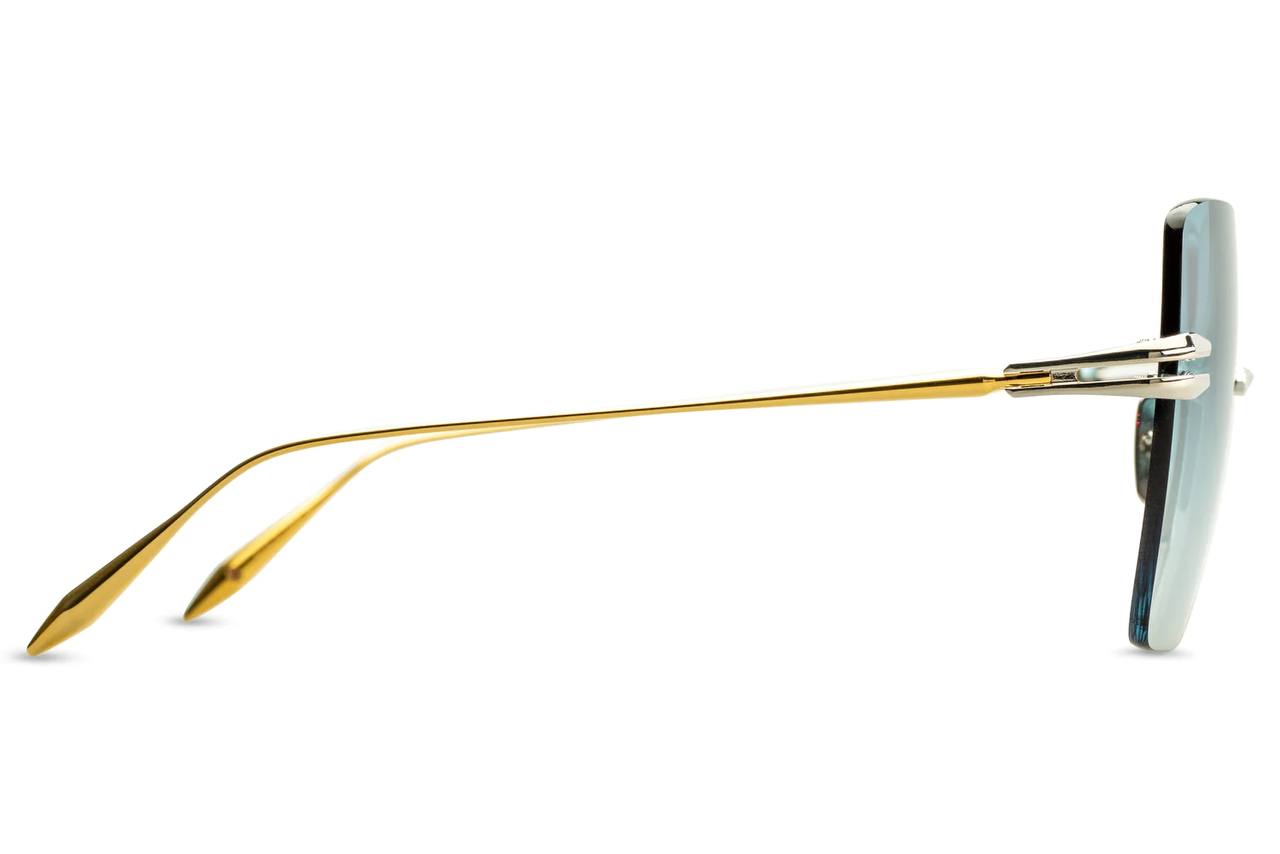 Dita Embra Silver - White Gold w/ Dark Turquoise to Clear Gradient