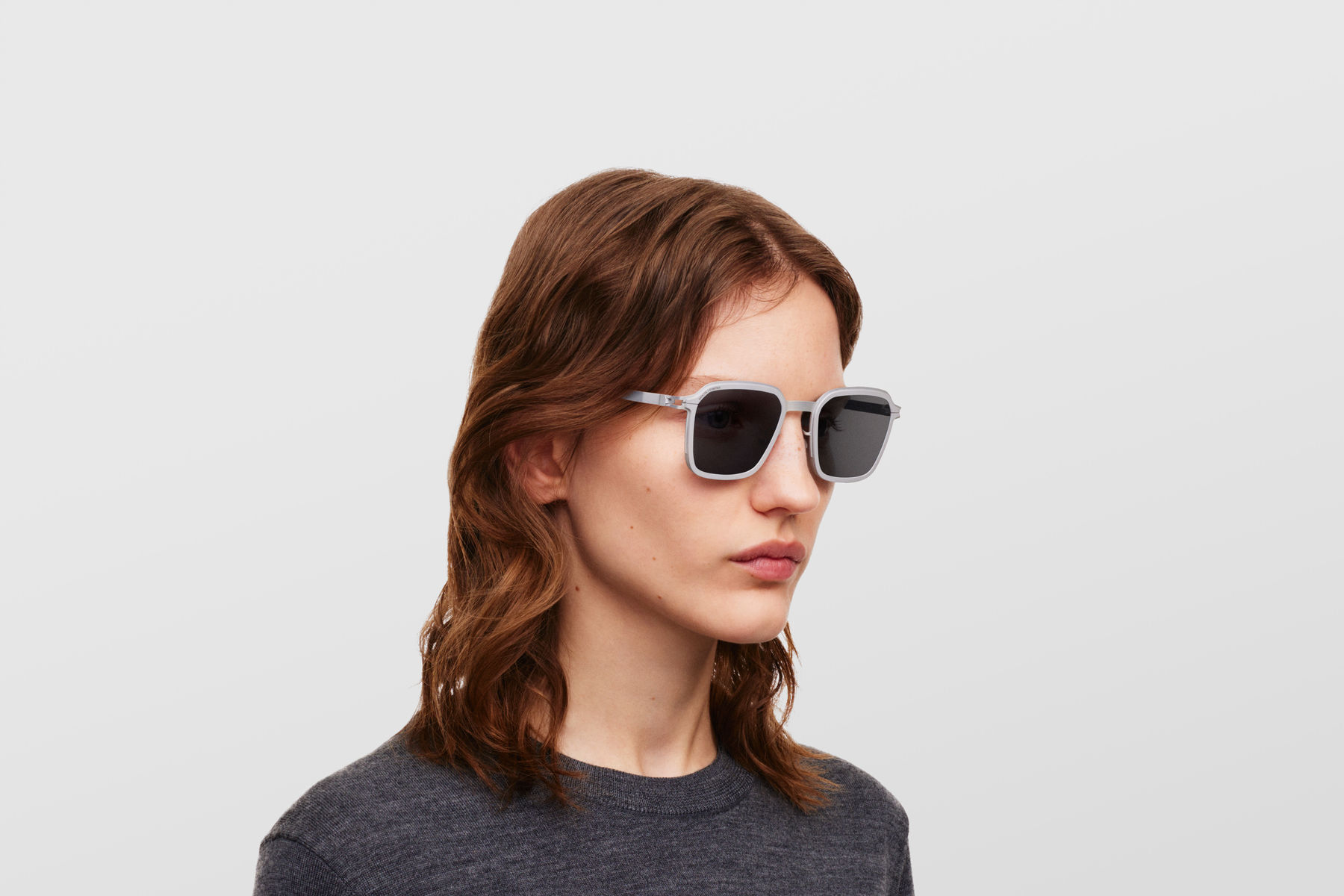 MYKITA RIMOWA MR002 AL2 White Silver/Silver Darkgrey Solid
