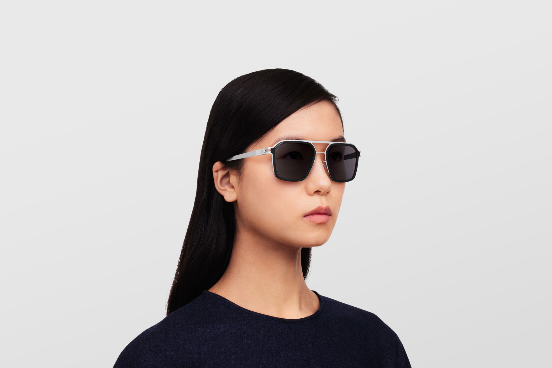 MYKITA RIMOWA MR003 AL1 White Silver/Silver Darkgrey Solid
