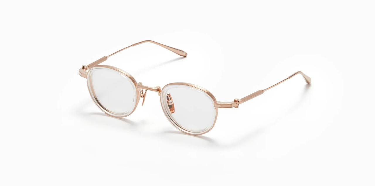 Akoni Agile Brushed White Gold - Crystal Clear