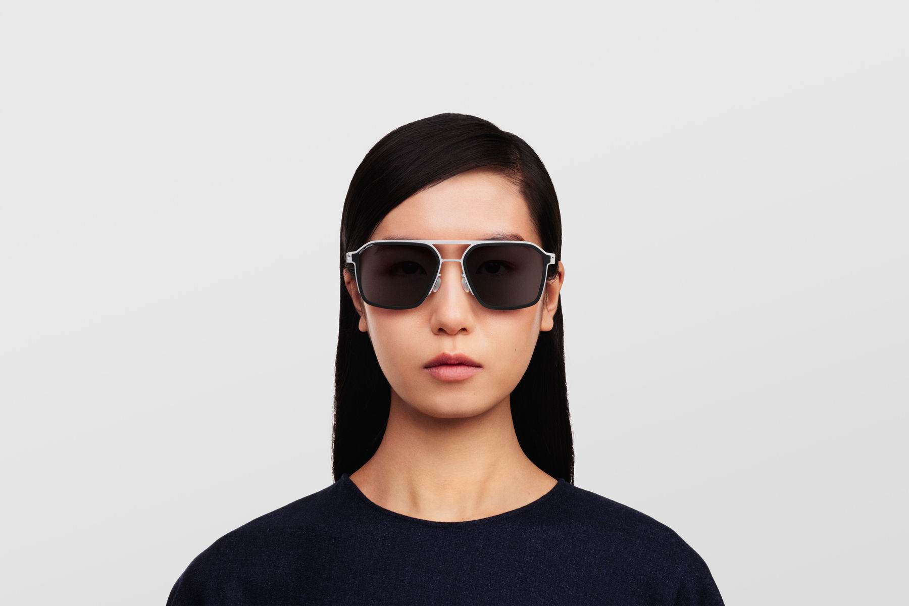 MYKITA RIMOWA MR003 AL1 White Silver/Silver Darkgrey Solid