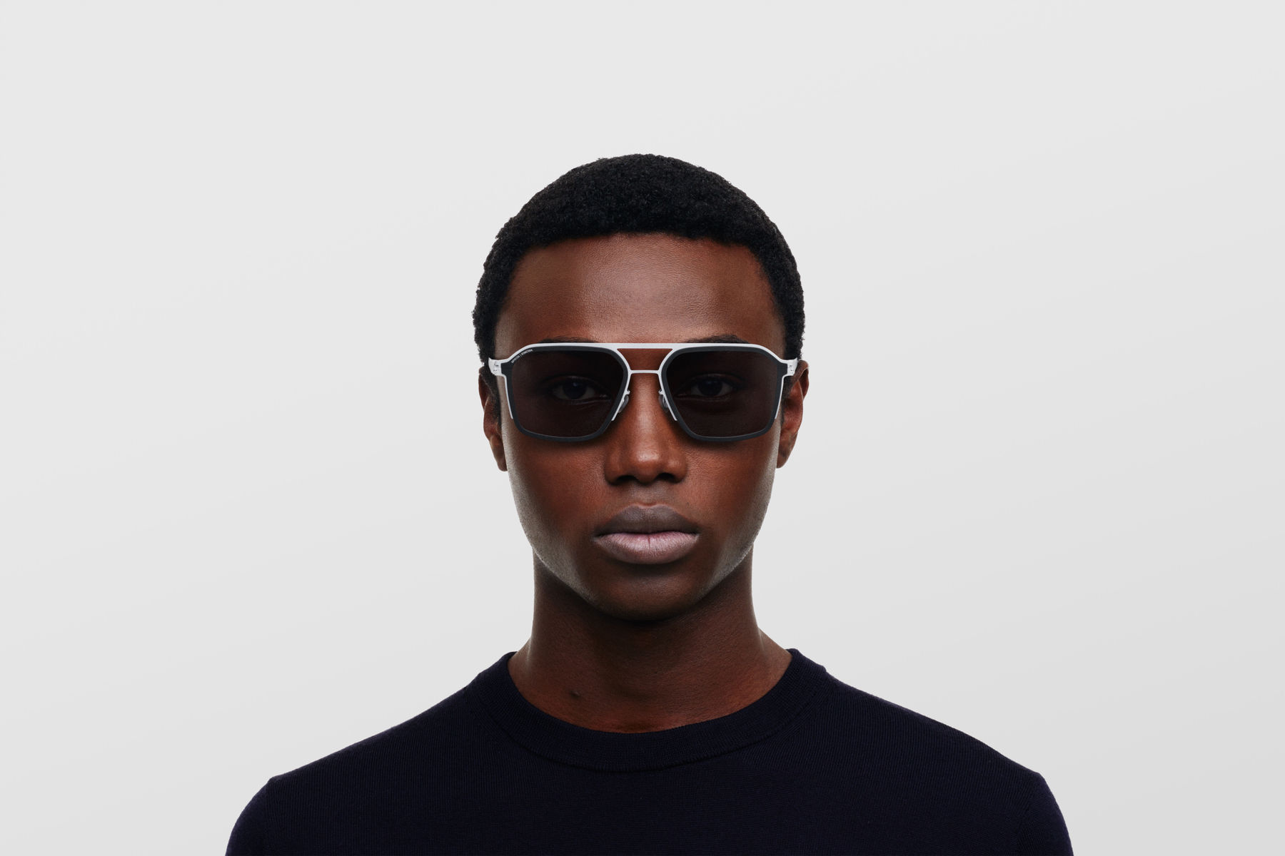 MYKITA RIMOWA MR003 AL1 White Silver/Silver Darkgrey Solid