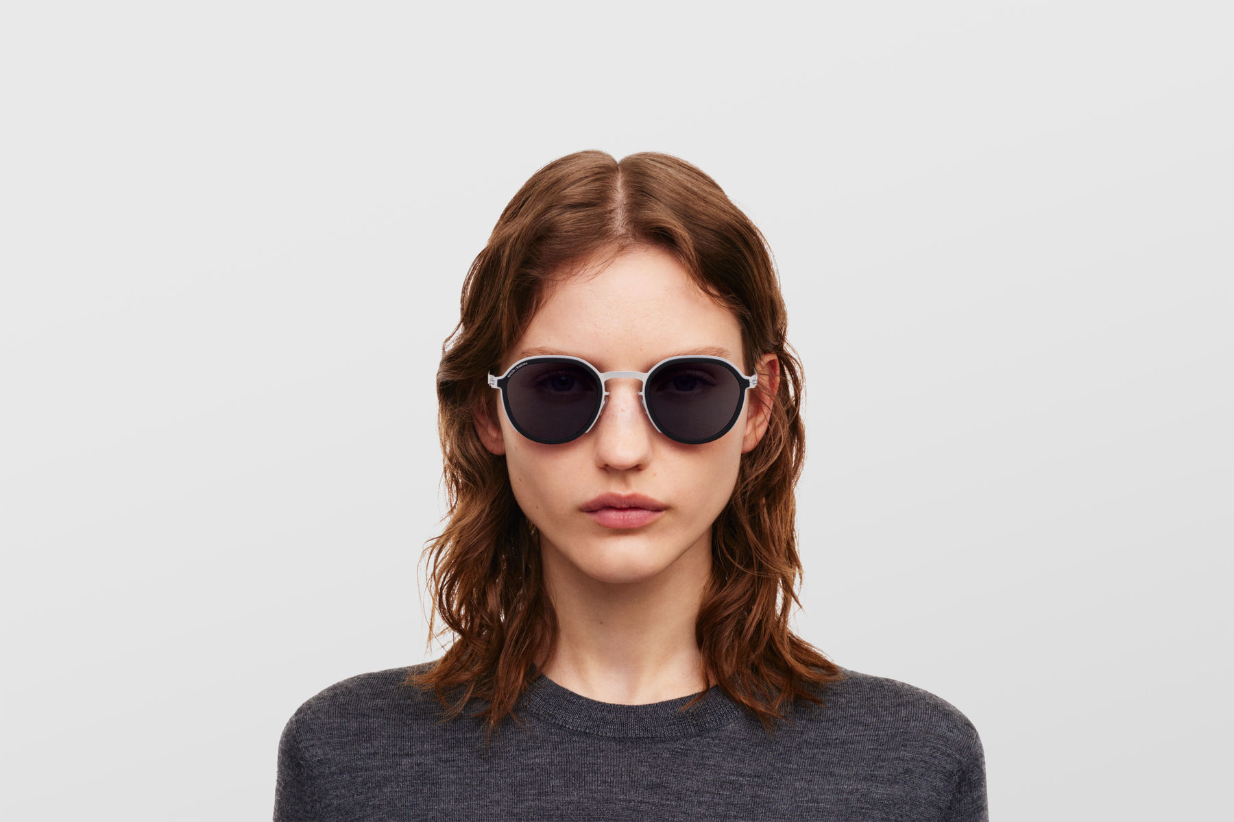MYKITA RIMOWA MR001 AL1 White Silver/Silver Darkgrey Solid
