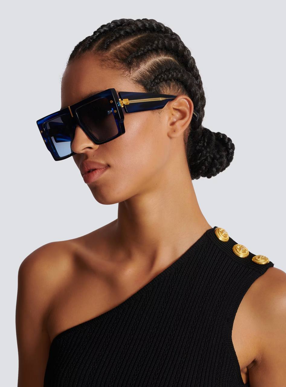 Balmain B-GRAND Blue Swirl - Yellow Gold